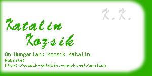 katalin kozsik business card